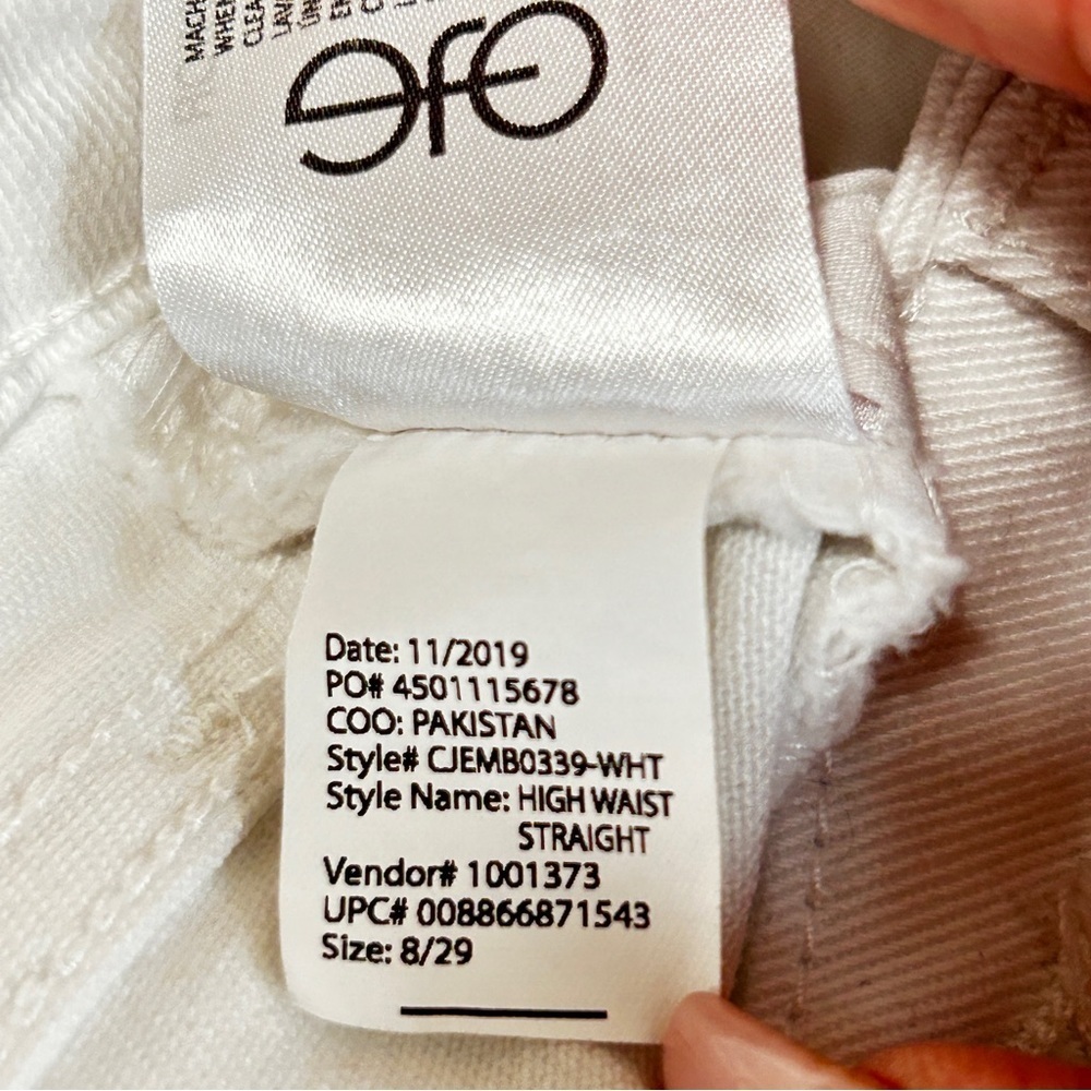 Ella Moss High Waist Straight Ankle White Jeans Womens Size 8 29 Juniors - Picture 10 of 10